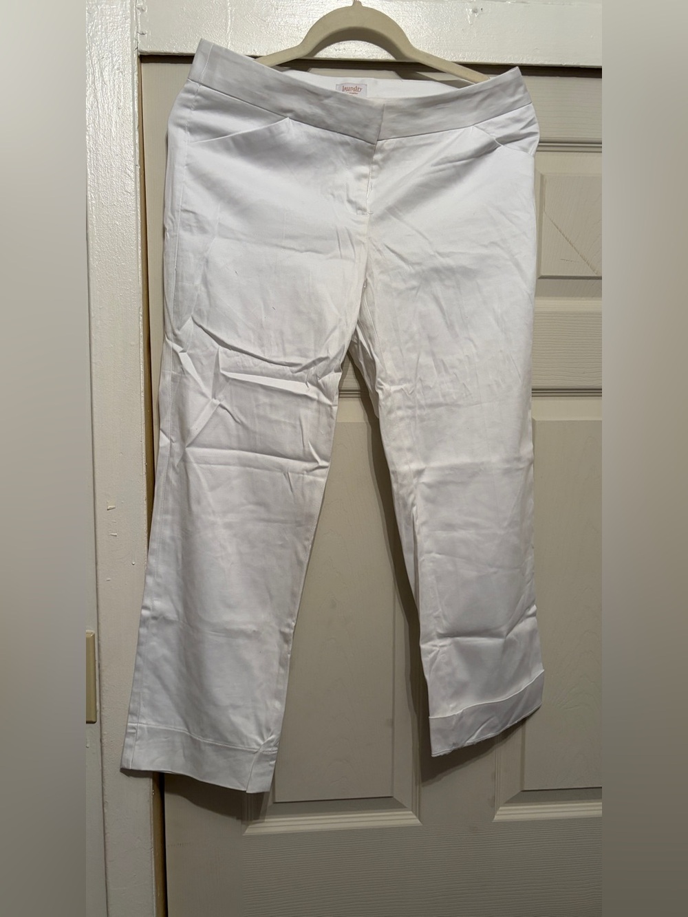 Laundry By Shelli Segal White Pull-On Capri Pants